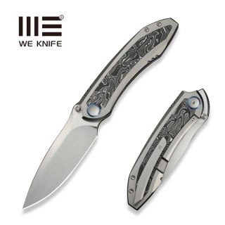 Nóż składany WE Knife Winsome Gray Titanium/Aluminum Foil Carbon Fiber, Hand Rubbed Satin M390 (WE23092-2) WE Knife
