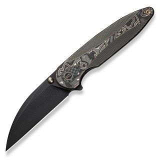 Nóż składany WE Knife Zenthra Bronze Titanium/Copper Foil Carbon Fiber, Black Stonewashed M390 (WE24021C-3) WE Knife