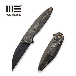 Nóż składany WE Knife Zenthra Bronze Titanium/Copper Foil Carbon Fiber, Black Stonewashed M390 (WE24021C-3) WE Knife