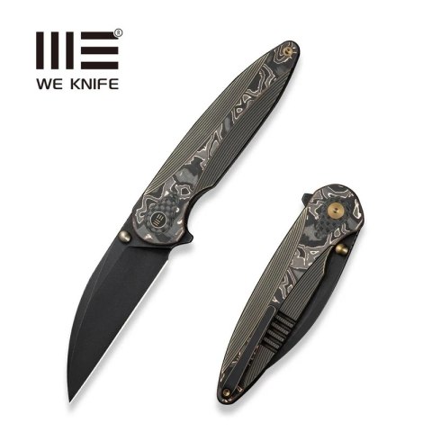 Nóż składany WE Knife Zenthra Bronze Titanium/Copper Foil Carbon Fiber, Black Stonewashed M390 (WE24021C-3) WE Knife