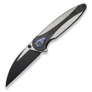 Nóż składany WE Knife Zenthra Titanium/Shredded Carbon Fiber, Black Stonewashed/Satin M390 (WE24021C-1) WE Knife