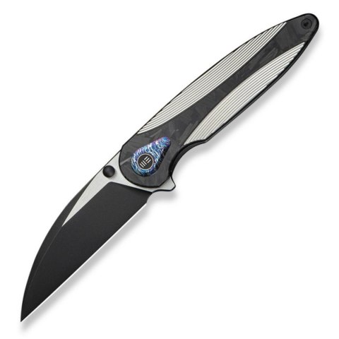 Nóż składany WE Knife Zenthra Titanium/Shredded Carbon Fiber, Black Stonewashed/Satin M390 (WE24021C-1) WE Knife