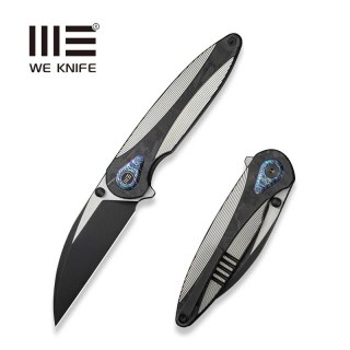 Nóż składany WE Knife Zenthra Titanium/Shredded Carbon Fiber, Black Stonewashed/Satin M390 (WE24021C-1) WE Knife