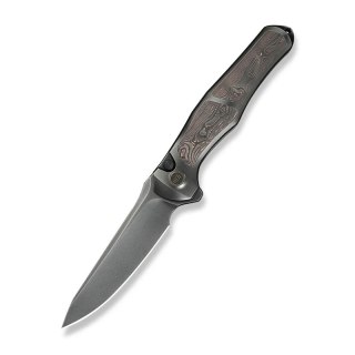 Nóż składany WeKnife 702XI LE No 006/150 Gray Integral Titanium/Copper Foil Carbon Fiber, Polished Gray M390 (WE07B-3) WE Knife