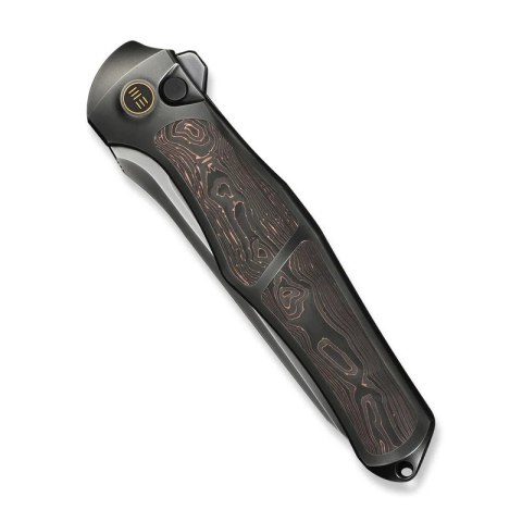 Nóż składany WeKnife 702XI LE No 006/150 Gray Integral Titanium/Copper Foil Carbon Fiber, Polished Gray M390 (WE07B-3) WE Knife