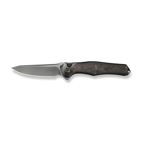 Nóż składany WeKnife 702XI LE No 006/150 Gray Integral Titanium/Copper Foil Carbon Fiber, Polished Gray M390 (WE07B-3) WE Knife