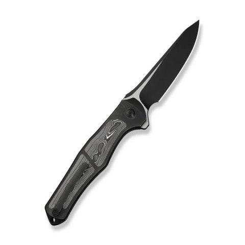 Nóż składany WeKnife 702XI LE No 087/150 Black Integral Titanium/Aluminum Foil Carbon Fiber, Black Stonewashed M390 (WE07B-2) WE Knife