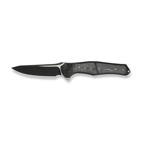 Nóż składany WeKnife 702XI LE No 087/150 Black Integral Titanium/Aluminum Foil Carbon Fiber, Black Stonewashed M390 (WE07B-2) WE Knife