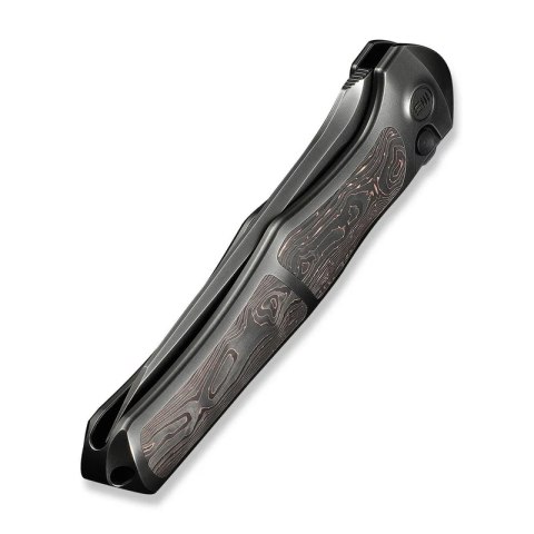 Nóż składany WeKnife 702XI LE No 145/150 Gray Integral Titanium/Copper Foil Carbon Fiber, Polished Gray M390 (WE07B-3) WE Knife