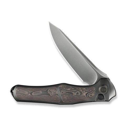 Nóż składany WeKnife 702XI LE No 145/150 Gray Integral Titanium/Copper Foil Carbon Fiber, Polished Gray M390 (WE07B-3) WE Knife