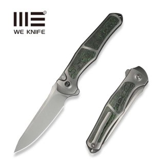 Nóż składany WeKnife 702XI LE No 145/150 Gray Titanium/Jungle Wear Fat Carbon, Stonewashed M390 (WE07B-4) WE Knife