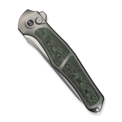 Nóż składany WeKnife 702XI LE No 145/150 Gray Titanium/Jungle Wear Fat Carbon, Stonewashed M390 (WE07B-4) WE Knife