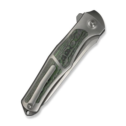 Nóż składany WeKnife 702XI LE No 145/150 Gray Titanium/Jungle Wear Fat Carbon, Stonewashed M390 (WE07B-4) WE Knife