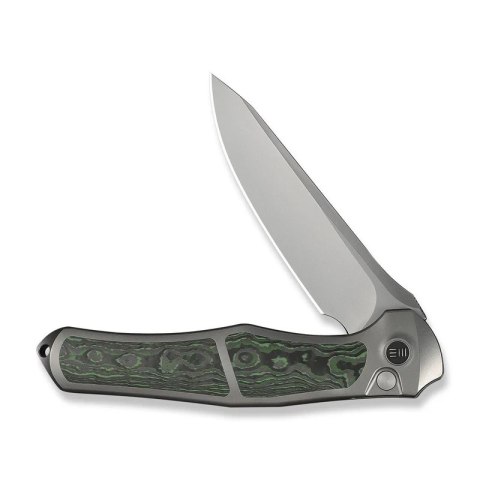 Nóż składany WeKnife 702XI LE No 145/150 Gray Titanium/Jungle Wear Fat Carbon, Stonewashed M390 (WE07B-4) WE Knife