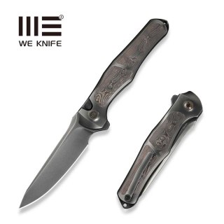 Nóż składany WeKnife 702XI LE No 146/150 Gray Integral Titanium/Copper Foil Carbon Fiber, Polished Gray M390 (WE07B-3) WE Knife