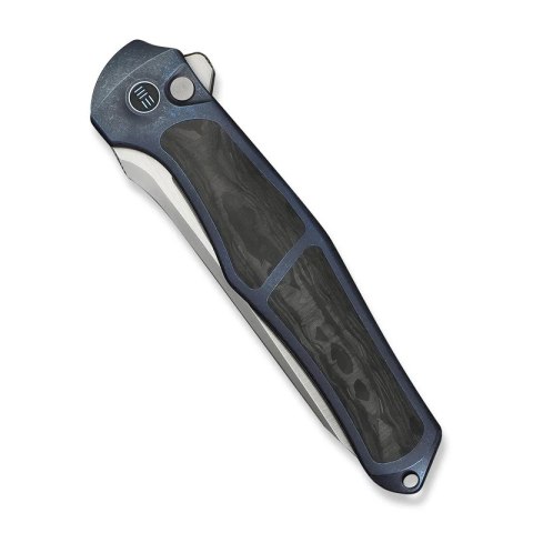 Nóż składany WeKnife 702XI LE No 147/150 Blue Integral Titanium/Shredded Carbon Fiber, Satin M390 (WE07B-1) WE Knife