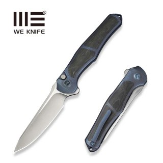 Nóż składany WeKnife 702XI LE No 148/150 Blue Integral Titanium/Shredded Carbon Fiber, Satin M390 (WE07B-1) WE Knife