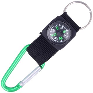 Karabińczyk z kompasem Martinez Albainox Green Aluminium (09896-GR) Martinez Albainox