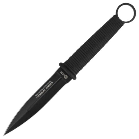 Nóż K25 Botero Dagger Black Rubber, Black Titanium 7Cr17Mov (31892) K25 by Martinez Albainox