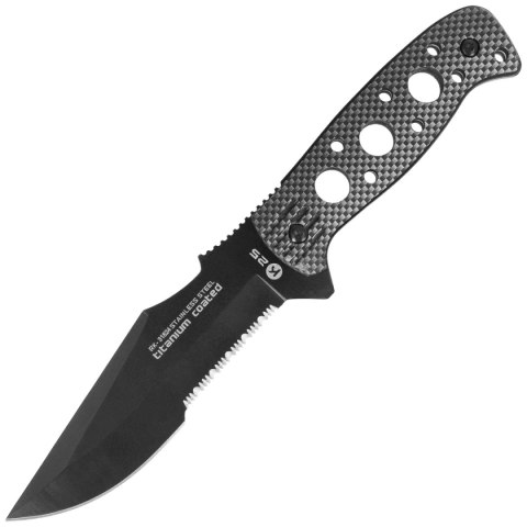 Nóż K25 RK-31824 Grey Aluminium, Black Titanium 7Cr17Mov K25 by Martinez Albainox