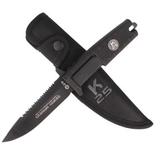 Nóż K25 RK-31910 Black Rubber, Black Titanium 7Cr17Mov K25 by Martinez Albainox