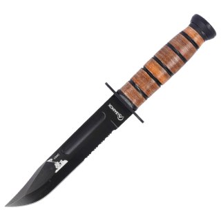 Nóż Martinez Albainox USMC wzór Ka-Bar Brown Leather, Black 3Cr13Mov (31762) Martinez Albainox