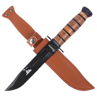 Nóż Martinez Albainox USMC wzór Ka-Bar Brown Leather, Black 3Cr13Mov (31762) Martinez Albainox