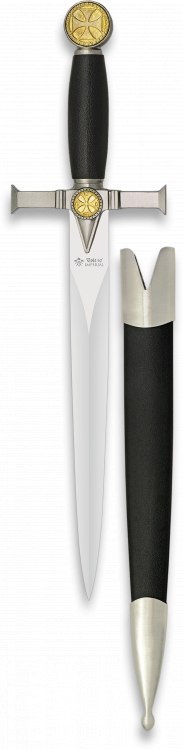 Nóż Tole 10 Imperial Templar Dagger Ornament , Black/Chrome ABS/Zamak, Satin 3CR13Mov (32308) Tole10 Imperial by Martinez Albainox