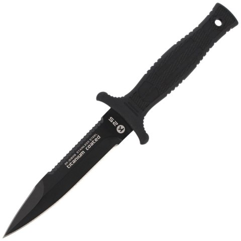 Nóż boot K25 Botero Black Rubber, Black Titanium 7Cr17Mov (31825) K25 by Martinez Albainox