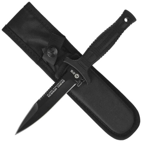 Nóż boot K25 Botero Black Rubber, Black Titanium 7Cr17Mov (31825) K25 by Martinez Albainox