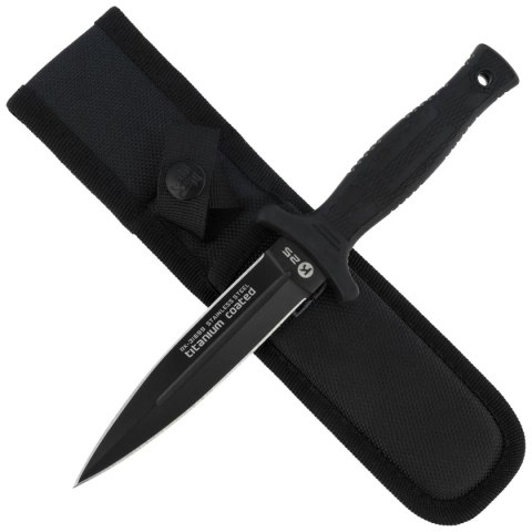 Nóż boot K25 RK-31699 Black Rubber, Black Titanium 7Cr17Mov K25 by Martinez Albainox