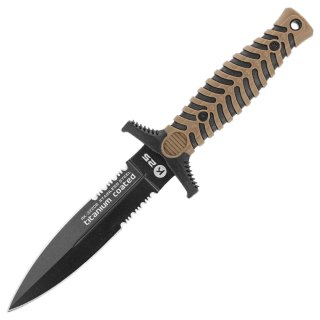 Nóż boot K25 RK-32206 Coyote ABS/Black Rubber, Black Titanium 7Cr17Mov K25 by Martinez Albainox