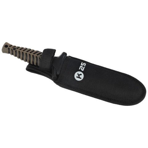 Nóż boot K25 RK-32206 Coyote ABS/Black Rubber, Black Titanium 7Cr17Mov K25 by Martinez Albainox