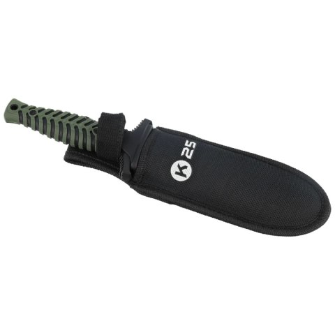 Nóż boot K25 RK-32207 Green ABS/Black Rubber, Black Titanium 7Cr17Mov K25 by Martinez Albainox