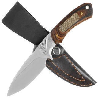 Nóż myśliwski Martinez Albainox Hunting Brown Micarta, Mirror 3Cr13Mov (32272) Martinez Albainox