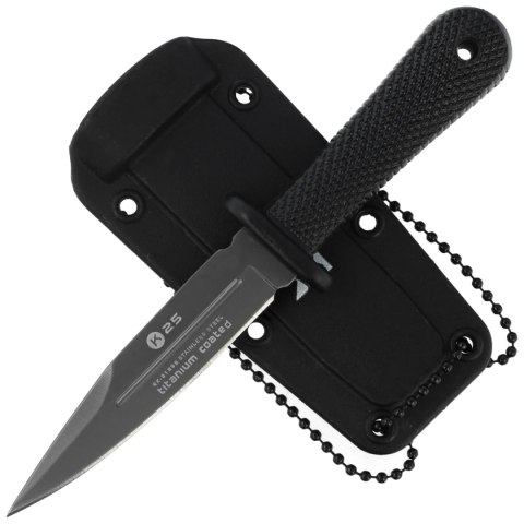 Nóż na szyję K25 Botero Neck Knife Black ABS, Titanium 7Cr17MoV (31898) K25 by Martinez Albainox
