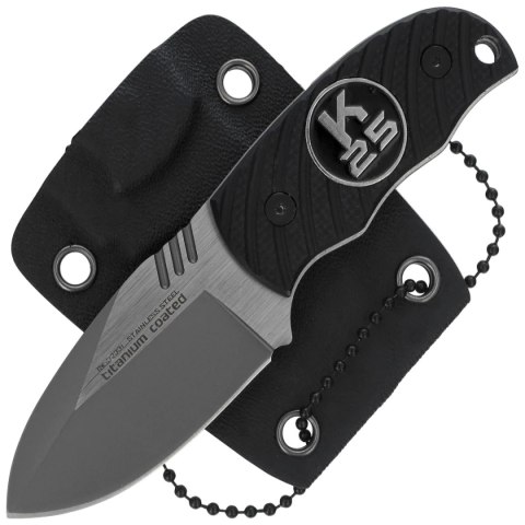 Nóż na szyję K25 RK-32331 Neck Knife Black G10, Titanium/Brushed 7Cr17Mov K25 by Martinez Albainox