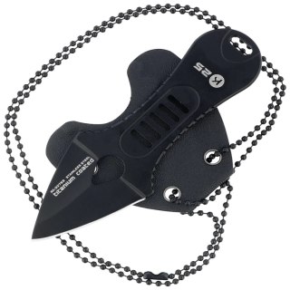Nóż na szyję K25 RK-32759 Black Steel, Black Titanium 7Cr17Mov K25 by Martinez Albainox