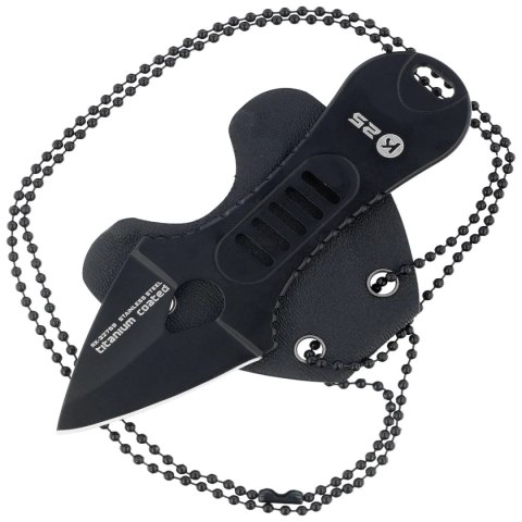 Nóż na szyję K25 RK-32759 Black Steel, Black Titanium 7Cr17Mov K25 by Martinez Albainox