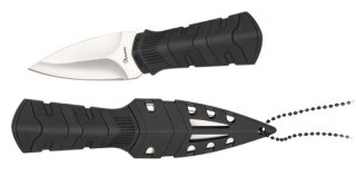 Nóż na szyję Martinez Albainox Black Polypropylene/Fiberglass, Satin 3Cr13Mov (32648) Martinez Albainox