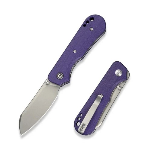Nóż składany Civivi Crabby Purple G10, Stonewashed 14C28N by Ken Onion Jr. (C24055-2) Civivi by WE Knife