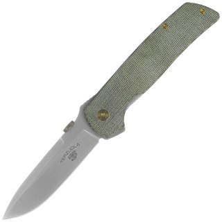 Nóż składany Fox Original Gangster OD Green Canvas Micarta, Stonewashed MagnaCut by Bob Terzuola (FX-ATC-OG01 MOD) FOX