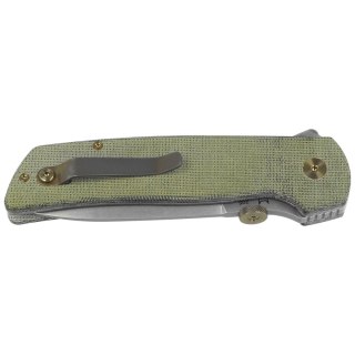Nóż składany Fox Original Gangster OD Green Canvas Micarta, Stonewashed MagnaCut by Bob Terzuola (FX-ATC-OG01 MOD) FOX