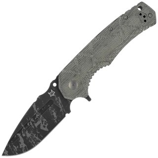 Nóż składany Fox Uro OD Green Canvas Micarta, Acid Washed Niolox by Wander Tactical (FX-557) FOX