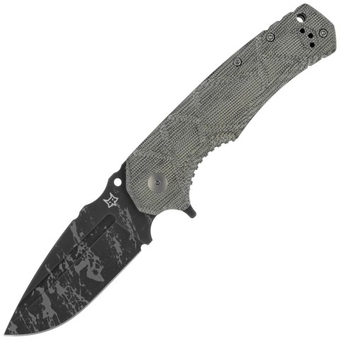 Nóż składany Fox Uro OD Green Canvas Micarta, Acid Washed Niolox by Wander Tactical (FX-557) FOX