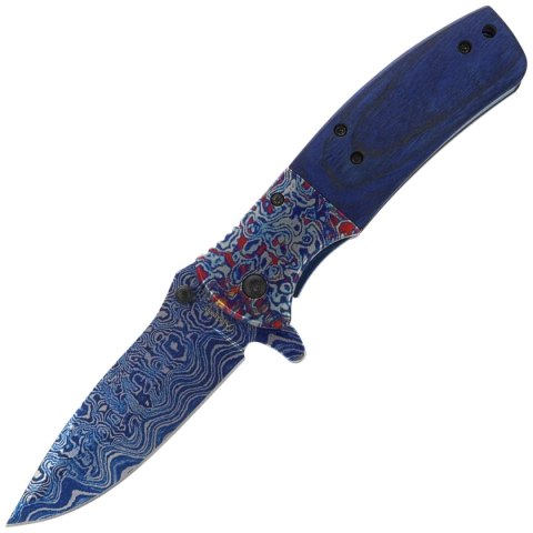Nóż składany Martinez Albainox Blue Wood/Steel, 3D 3Cr13Mov (18911) Martinez Albainox