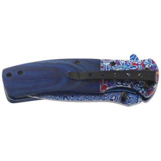 Nóż składany Martinez Albainox Blue Wood/Steel, 3D 3Cr13Mov (18911) Martinez Albainox