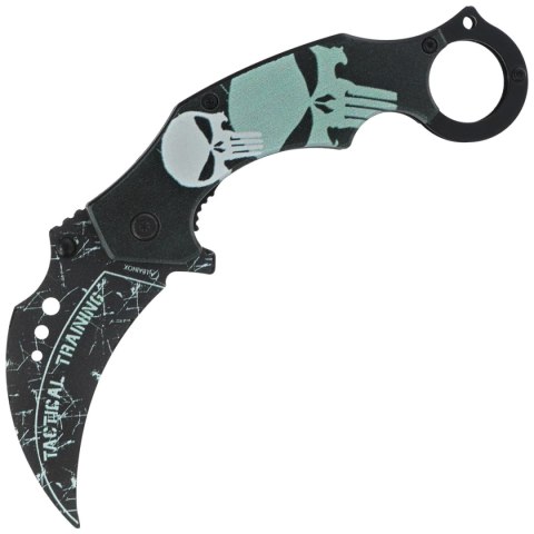Nóż składany Martinez Albainox Training Karambit 3D Skull Black ABS, Blunt 3Cr13MoV (18713-A) Martinez Albainox
