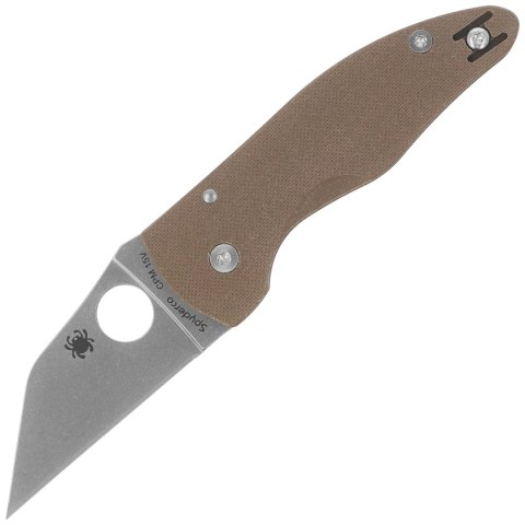 Nóż składany Spyderco Microjimbo Sprint Run Brown G10, Stonewashed CPM 15V by Michael Janich (C264GPBN15V) Spyderco Inc.