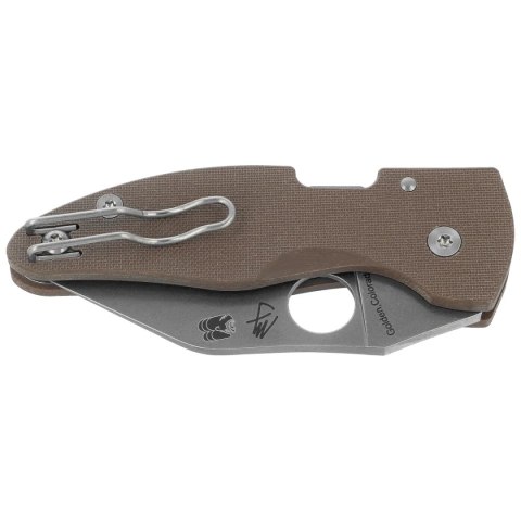 Nóż składany Spyderco Microjimbo Sprint Run Brown G10, Stonewashed CPM 15V by Michael Janich (C264GPBN15V) Spyderco Inc.